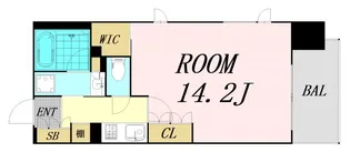 パークアクシス大阪新町【9階】の間取り