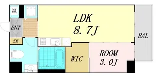 サニーハウス南堀江【8階】の間取り