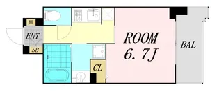 エイペックス大阪城西【5階】の間取り