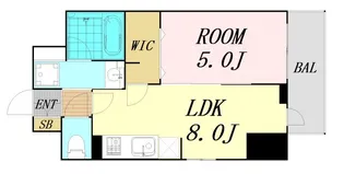 エステムコート北堀江【12階】の間取り