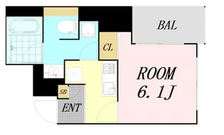 フォレステージュ北堀江【9階】の間取り