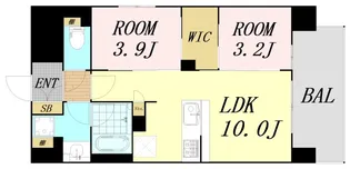 ソルレヴェンテ新梅田【7階】の間取り