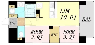 ソルレヴェンテ新梅田【7階】の間取り