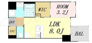 セレニテ東梅田アリエ【7階】の間取り