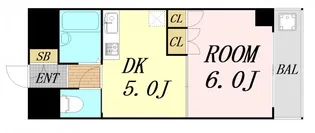 ローズコーポ天満東1【10階】の間取り