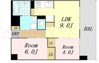 エステムプラザ京橋3リベルタ【10階】の間取り