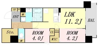 セイワパレス本町東【10階】の間取り