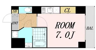 S-RESIDENCE難波Viale【8階】の間取り