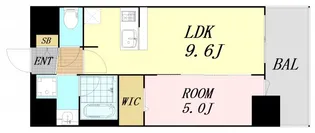 プレサンス梅田東クォーレ【2階】の間取り