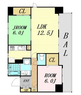 ウェルホームズ中之島北【3階】の間取り