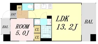 プレジオ東三国【4階】の間取り