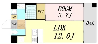 プレジオ東三国【4階】の間取り