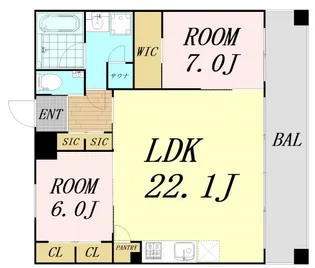 プレジオ東三国【12階】の間取り