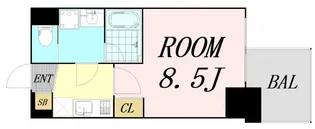 コンフォリア・リヴ大阪本町【6階】の間取り