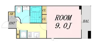 カスタリア堺筋本町【2階】の間取り