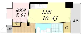 URBAN FLATS中之島【5階】の間取り