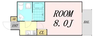 SERENiTE北浜【8階】の間取り