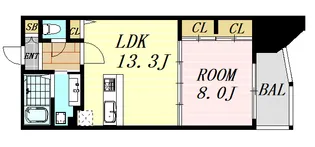 ルクレ阿波座レジデンス【4階】の間取り