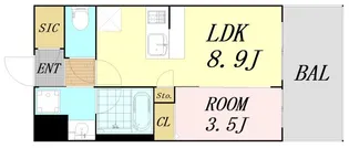 スプランディッド玉造【2階】の間取り