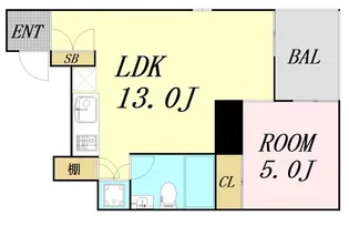アーバンフラッツ湊町【3階】の間取り