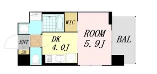 レジュールアッシュ緑橋駅前【11階】の間取り