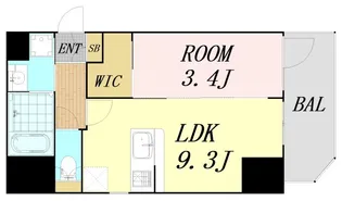 セレニテ東梅田アリエ【12階】の間取り
