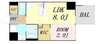 セレニテ東梅田アリエ【4階】の間取り