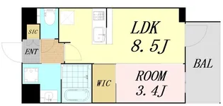 エステムコート新大阪 X VIパルス【3階】の間取り