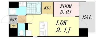 レオンヴァリエ長堀通【2階】の間取り