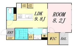 RIDGE北堀江【10階】の間取り
