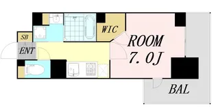 ハビテ靱センターコート【4階】の間取り