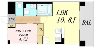ラ・リヴィエール【5階】の間取り