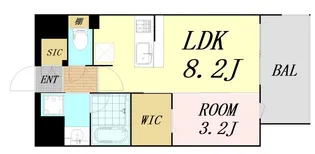 レオンコンフォート九条アルバ【8階】の間取り