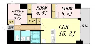 ルマージュ新町【8階】の間取り