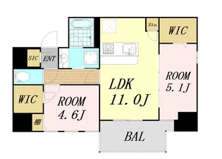 スプランディッドX【14階】の間取り