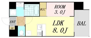 エスリードレジデンス玉造ザ・イースト【6階】の間取り