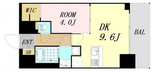 プレサンス立売堀アーバンスタイル【14階】の間取り