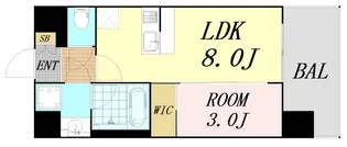 エスリードレジデンス玉造ザ・イースト【2階】の間取り