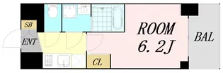 エスリードレジデンス ザ・グラン大阪福島クラス【9階】の間取り