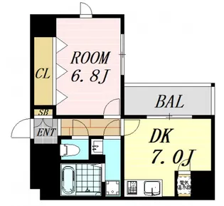 サンレムート江坂2ND【6階】の間取り