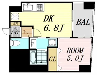 ラシャルム江坂公園【4階】の間取り