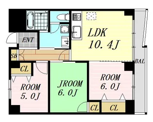 パークビュー橋【5階】の間取り