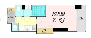 Luxe玉造Ⅱ【8階】の間取り