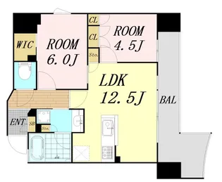 STANDZ四天王寺前夕陽丘【7階】の間取り