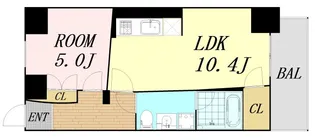 URBAN FLATS中之島【3階】の間取り