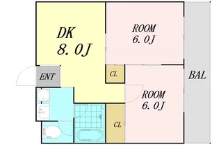ハイツプライム【3階】の間取り