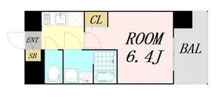 ワールドアイ大阪East City【14階】の間取り