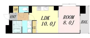 CITY SPIRE桜川I【3階】の間取り