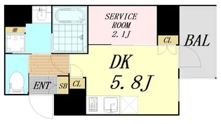 ソルテラス阿波座ウィズ【7階】の間取り