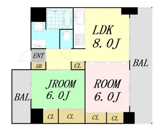 グローリーヨシダ【7階】の間取り
